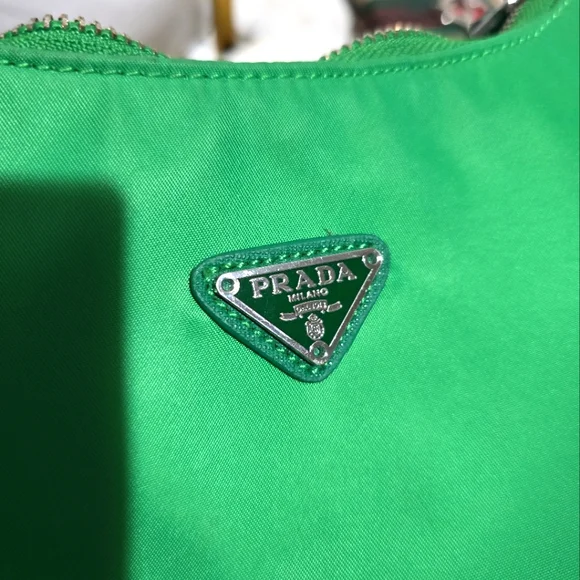 Prada Kelly Green Nylon Shoulder Bag - Picture 3 of 7